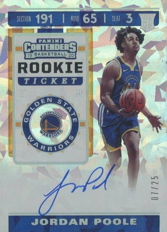 2019 Panini Contenders Jordan Poole #101 Basketball Card