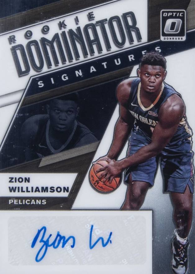 2019 Panini Donruss Optic Rookie Dominator Signatures Zion Williamson #ZWL Basketball Card