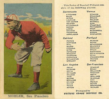 1911 Pacific Coast Biscuit Mohler # Baseball Card