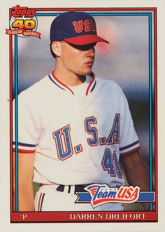 1991 Topps Traded Tiffany Darren Dreifort #34T Baseball Card