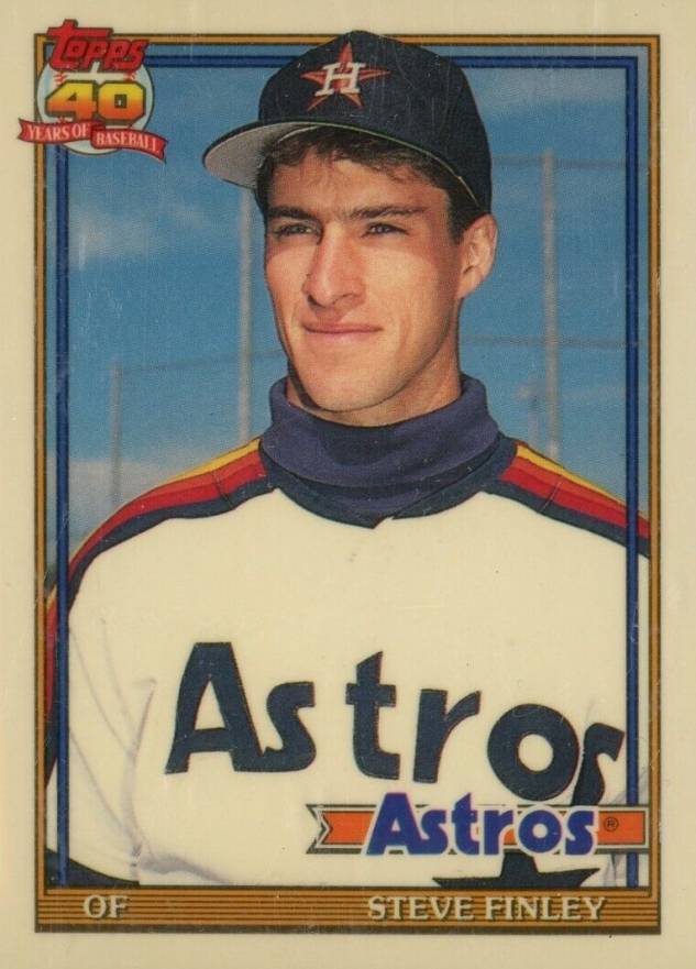 1991 Topps Traded Tiffany Steve Finley #42T Baseball Card