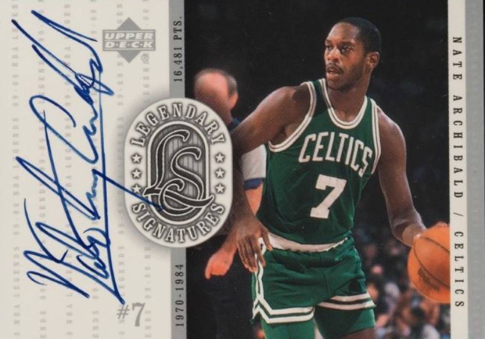 2000 Upper Deck Legends Legendary Signatures Nate Archibald #NA Basketball Card