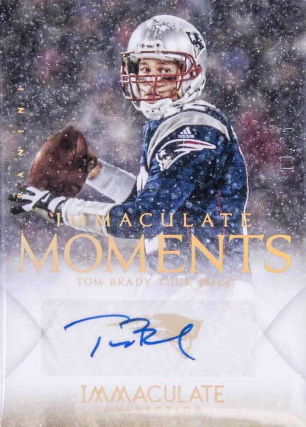 2014 Panini Immaculate Immaculate Moments Autograph Tom Brady #7 Football Card