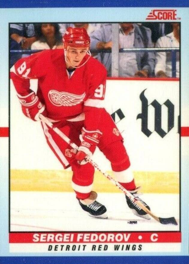 1990 Score Young Superstars Sergei Fedorov #9 Hockey Card