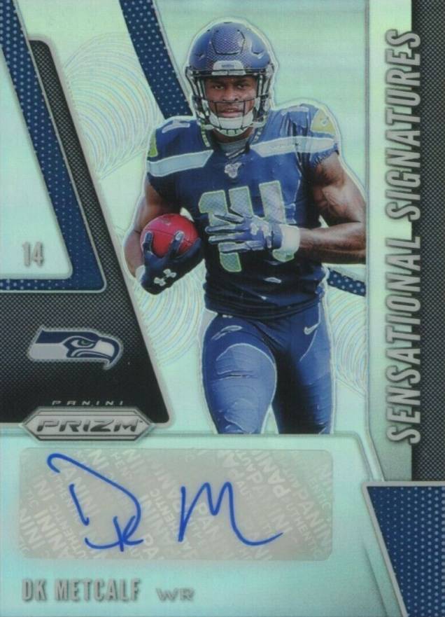 2019 Panini Prizm Sensational Signature DK Metcalf #SEDKM Football Card