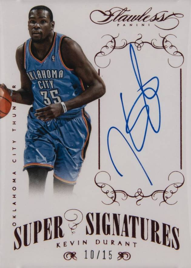 2013 Panini Flawless Super Signatures Kevin Durant #SS-KD Basketball Card