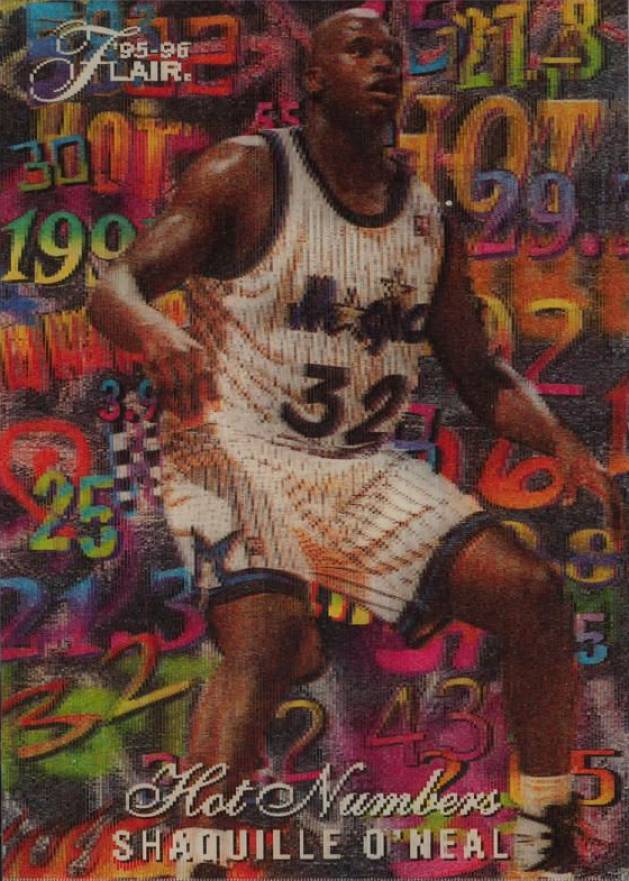 1995 Flair Hot Numbers Shaquille O'Neal #11 Basketball Card