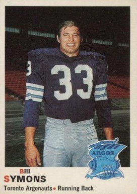 1970 O-Pee-Chee CFL Billy Symons #5 Football Card