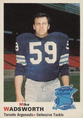 1970 O-Pee-Chee CFL Mike Wadsworth #7 Football Card