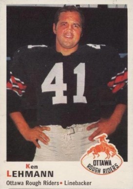 1970 O-Pee-Chee CFL Ken Lehmann #44 Football Card