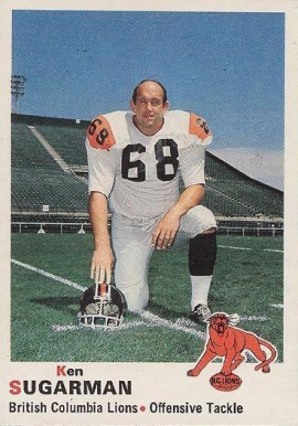 1970 O-Pee-Chee CFL Ken Sugarman #25 Football Card