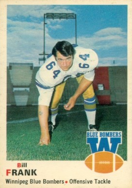 1970 O-Pee-Chee CFL Bill Frank #64 Football Card