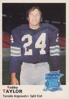 1970 O-Pee-Chee CFL Bobby Taylor #11 Football Card