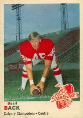 1970 O-Pee-Chee CFL Basil Back #88 Football Card