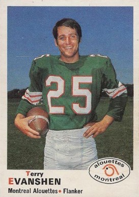 1970 O-Pee-Chee CFL Terry Evanshen #98 Football Card