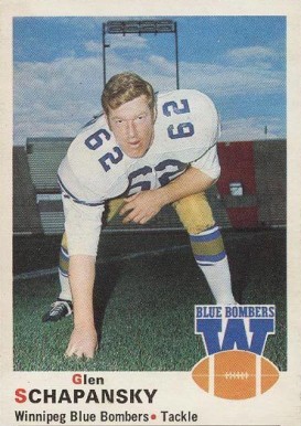 1970 O-Pee-Chee CFL Glen Schapansky #69 Football Card