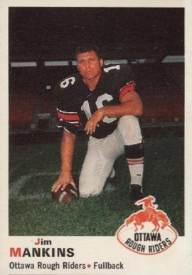 1970 O-Pee-Chee CFL Jim Mankins #42 Football Card