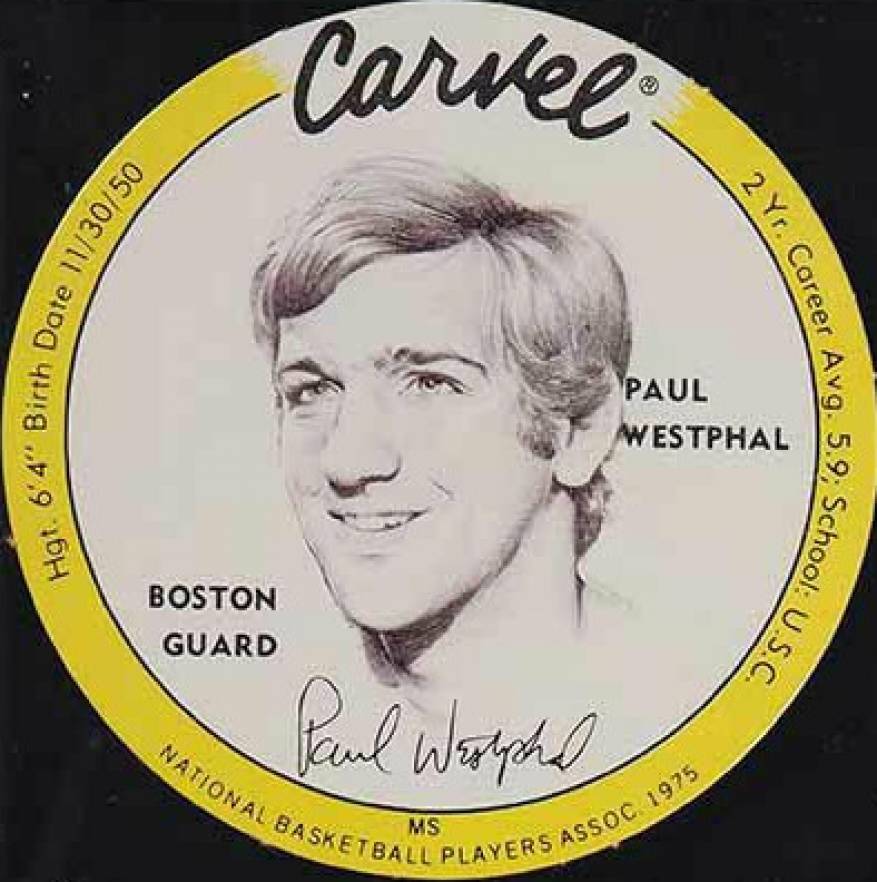 1975 Carvel Discs Paul Westphal #PW Basketball Card