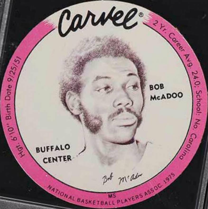 1975 Carvel Discs Bob McAdoo # Basketball Card