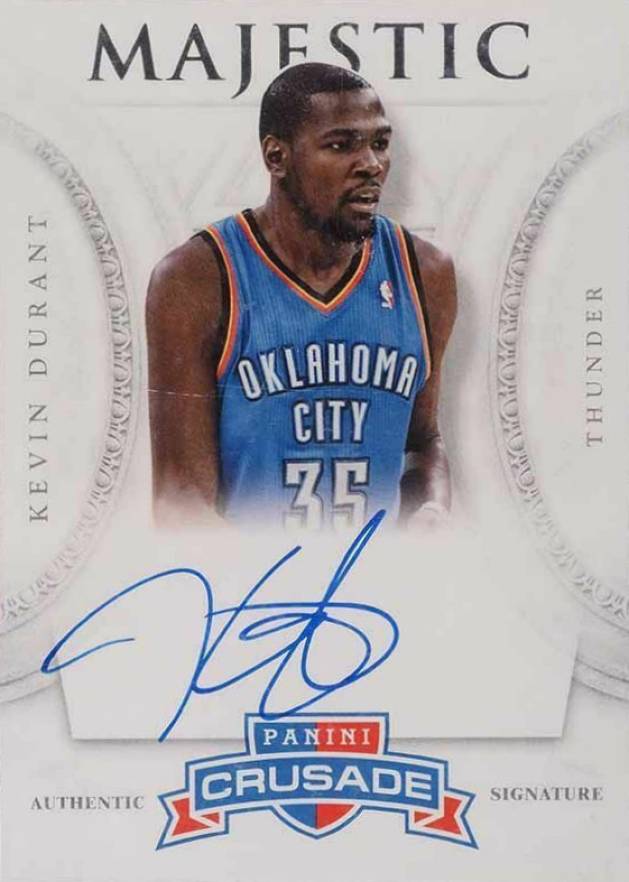 2012 Panini Crusade Majestic Signature Kevin Durant #1 Basketball Card