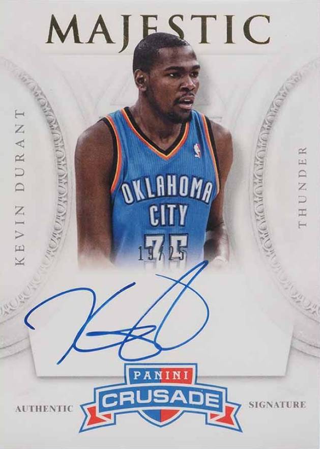 2012 Panini Crusade Majestic Signature Kevin Durant #1 Basketball Card