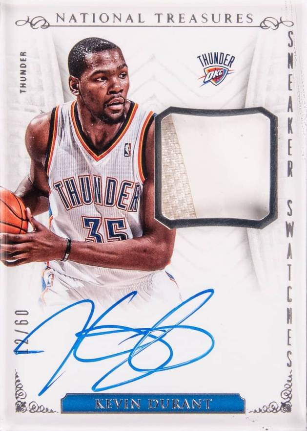 2013 Panini National Treasures Sneaker Swatches Autographs Kevin Durant #SA-KD Basketball Card