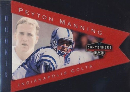 1998 Playoff Contenders Pennants Peyton Manning #42 Football Card