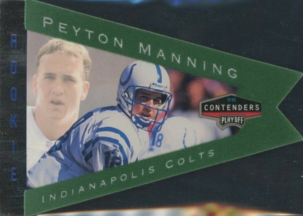 1998 Playoff Contenders Pennants Peyton Manning #42 Football Card