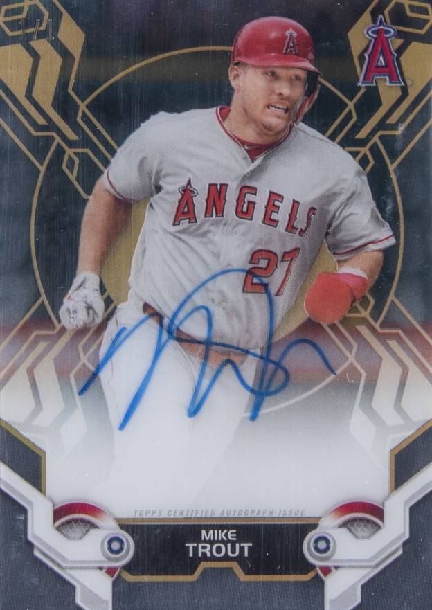 2019 Topps High Tek Autographs Mike Trout #MT Baseball Card