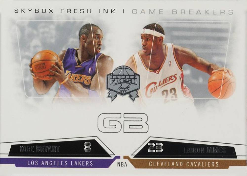 2004 SkyBox Fresh Ink Game Breakers Kobe Bryant/LeBron James #6 Basketball Card