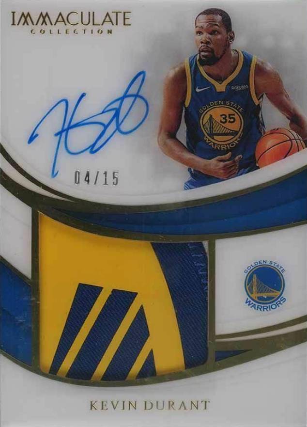 2018 Panini Immaculate Collection Premium Patch Autographs Kevin Durant #PPKDR Basketball Card