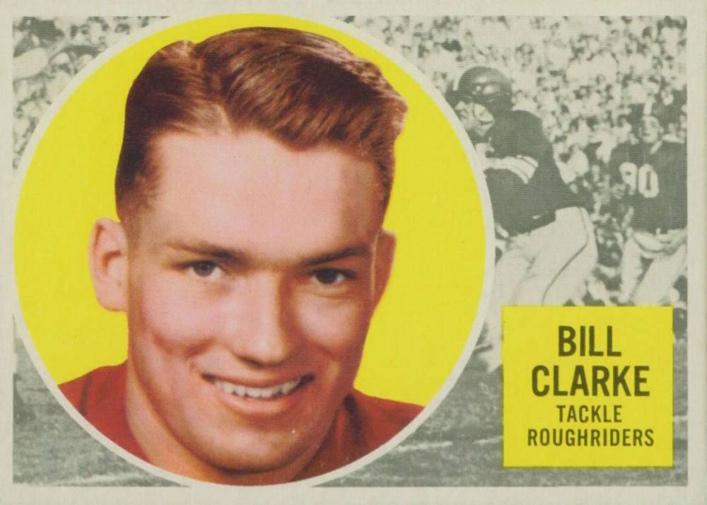 1960 Topps CFL Bill Clarke #53 Football Card