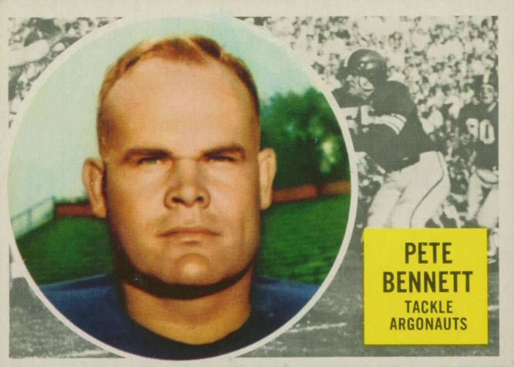 1960 Topps CFL Pete Bennett #69 Football Card