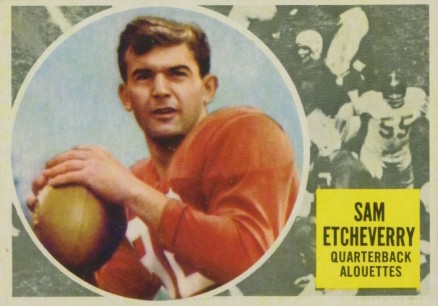 1960 Topps CFL Sam Etcheverry #42 Football Card