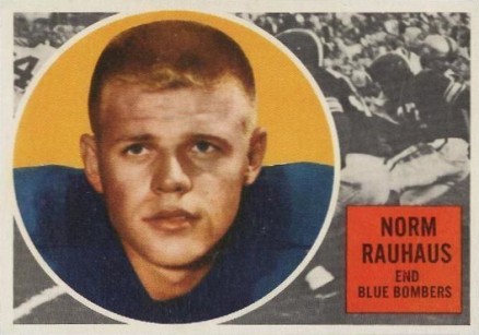 1960 Topps CFL Norm Rauhaus #85 Football Card