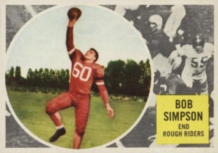 1960 Topps CFL Bob Simpson #65 Football Card