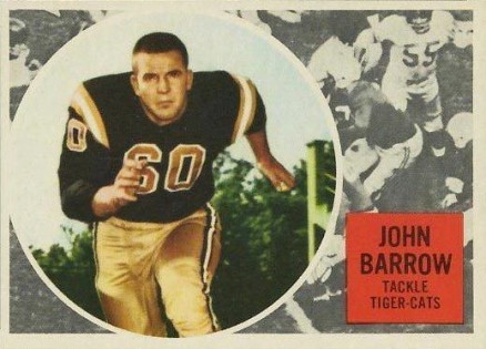 1960 Topps CFL John Barrow #31 Football Card