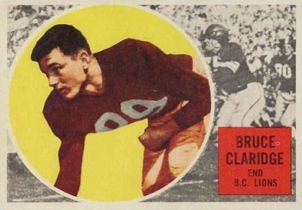 1960 Topps CFL Bruce Claridge #3 Football Card