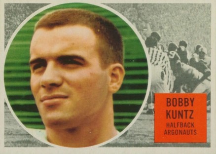 1960 Topps CFL Bobby Kuntz #72 Football Card