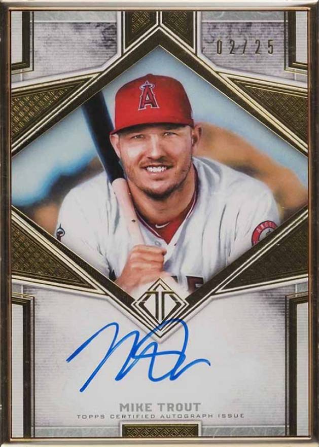 2019 Topps Transcendent Framed Transcendent Autographs Mike Trout #MT Baseball Card