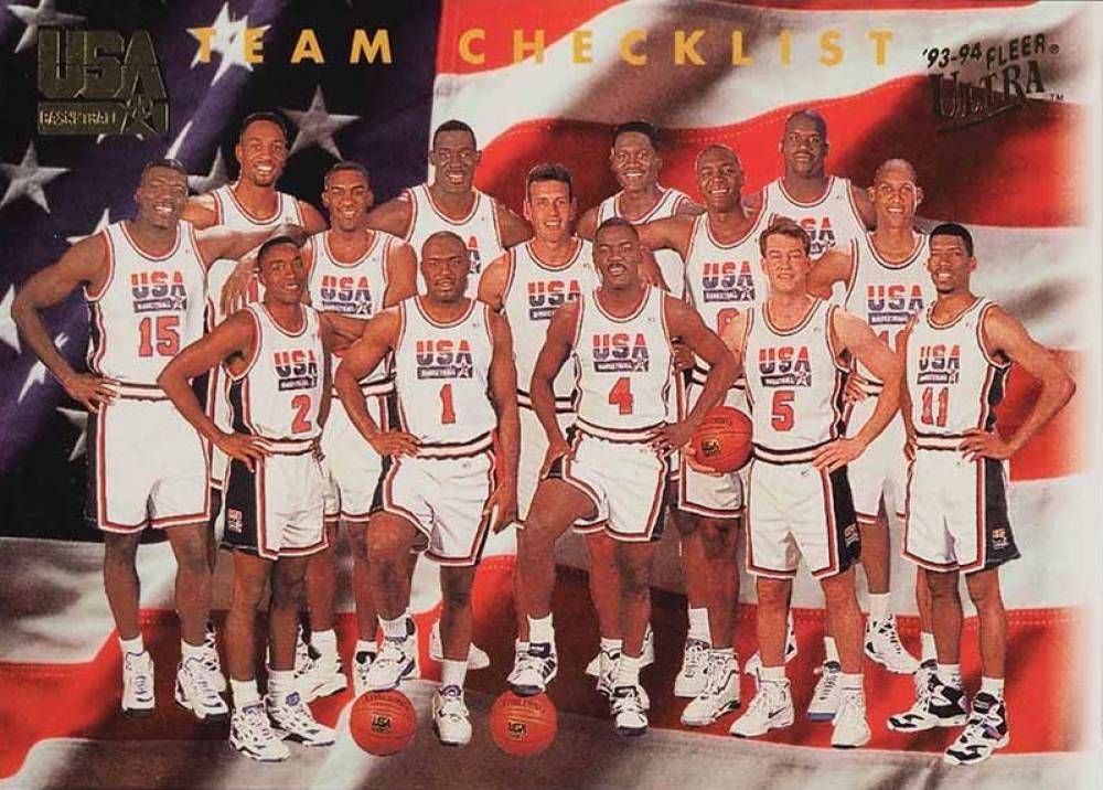 1993 Ultra Team Checklist USA #M3 Basketball Card