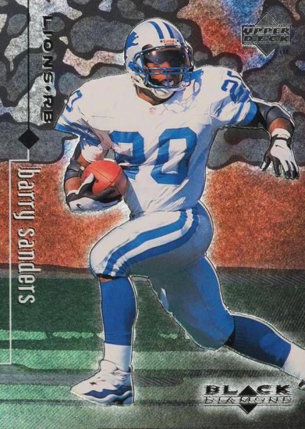 1998 Upper Deck Black Diamond Rookies Barry Sanders #28 Football Card