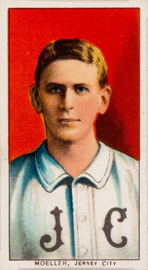 1909 White Borders Piedmont 350  Moeller, Jersey City #340 Baseball Card