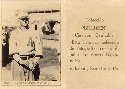 1923 Billiken May, Almendares B.B.C. # Baseball Card