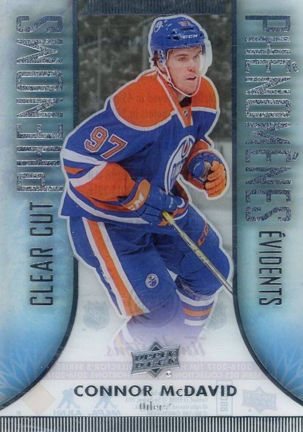 2016 Upper Deck Tim Hortons Clear Cut Phenoms Connor McDavid #CC-6 Hockey Card