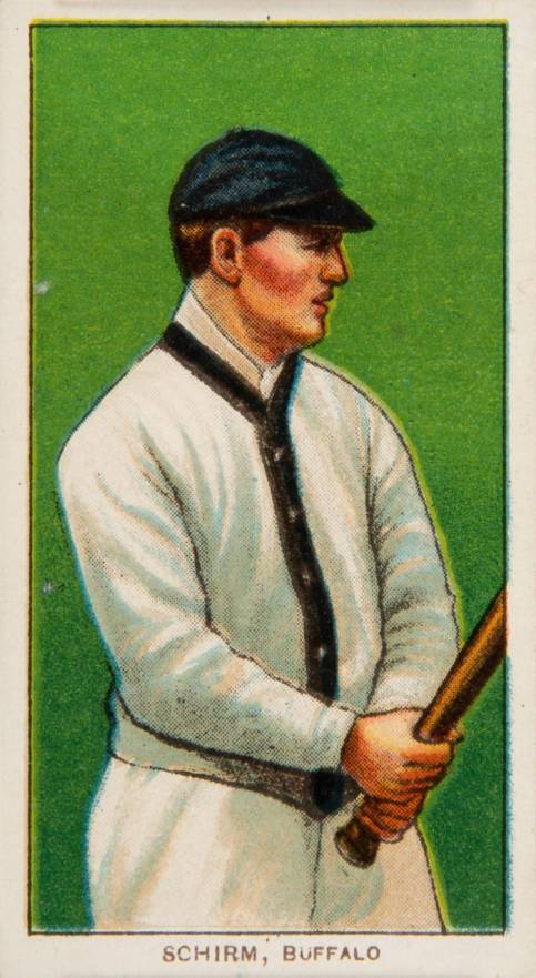 1909 White Borders Piedmont 350  Schirm, Buffalo #422 Baseball Card