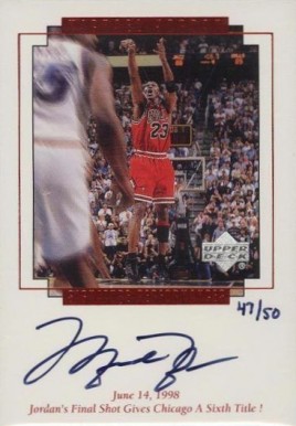 1999 Upper Deck MJ Master Collection Signature Performances Michael Jordan #MJ10 Basketball Card