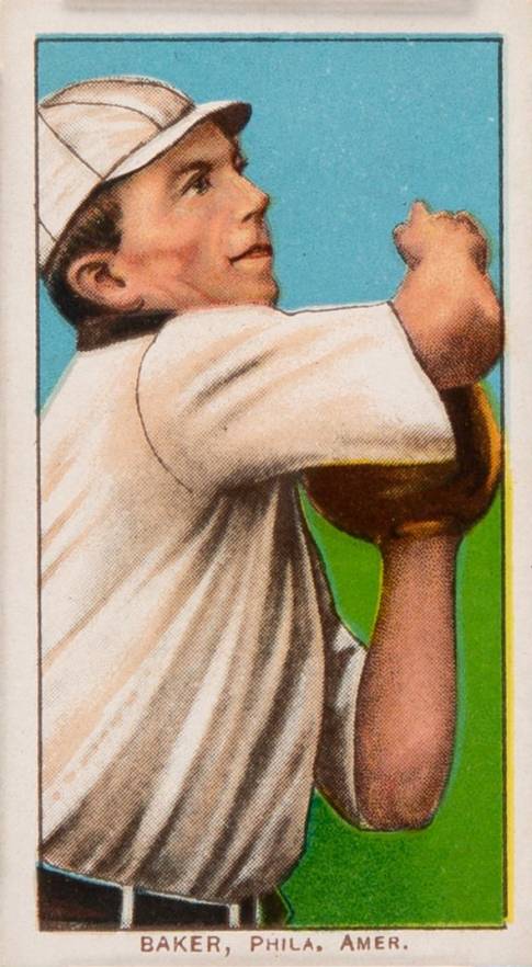 1909 White Borders Piedmont 350  Baker, Phila. Amer. #15 Baseball Card
