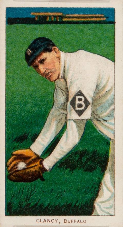 1909 White Borders Piedmont 350  Clancy, Buffalo #89 Baseball Card