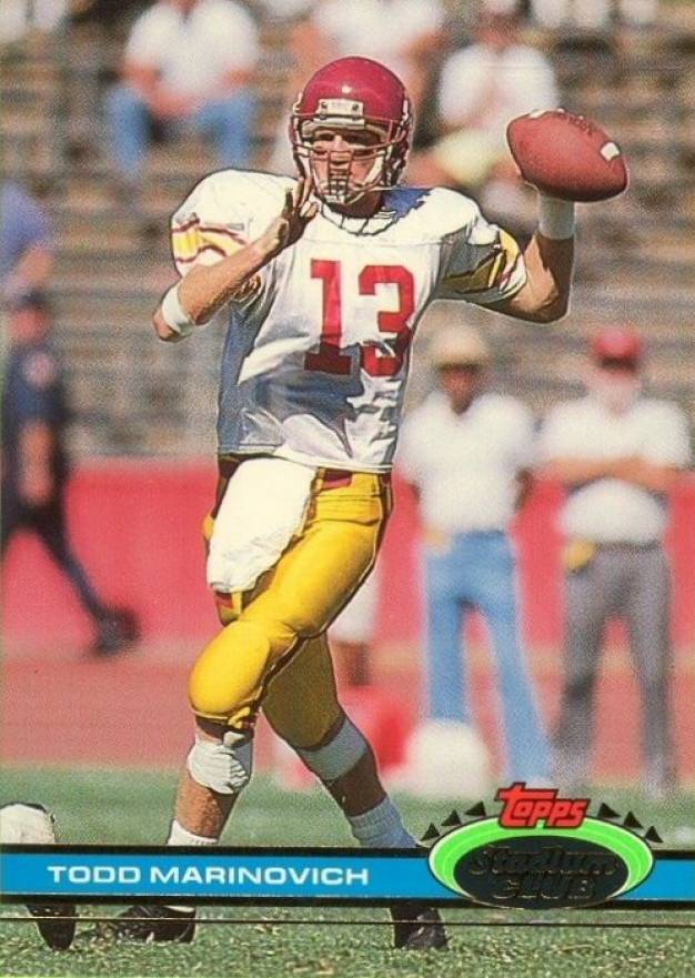 1991 Stadium Club Todd Marinovich #48 Football Card